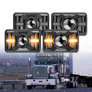 DOT承認済み4x6 LEDヘッドライトDRLターンシンガルHI/LOシールビームJG-T001-DE