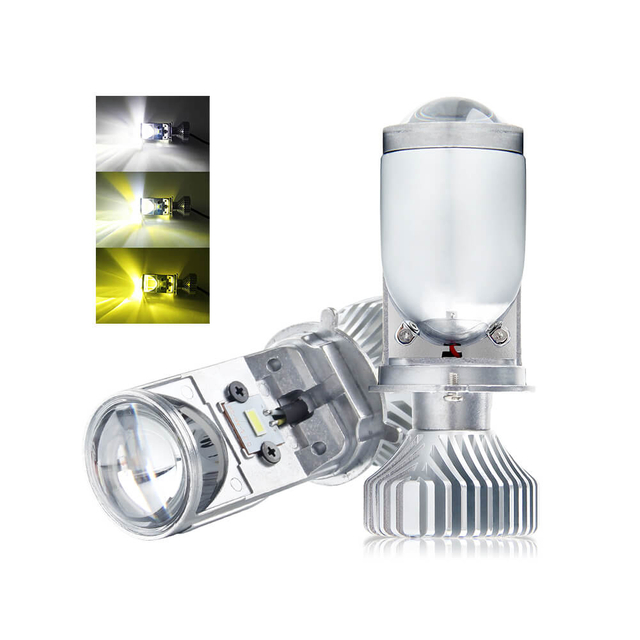 H4 3色LEDヘッドライト電球は小型プロジェクターレンズJG-Y6